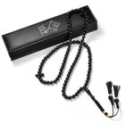 Tasbih Prayer Beads 99 Premium Ebony Blackwood  99 Beads - 08 Mm  - Muslim Ro   