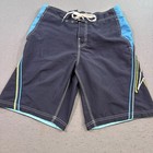 Speedo Mens Swim Shorts Blue Check Board Shorts Size M New