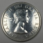 1958 Canada 80  Silver Dollar - About Uncirculated  au  Km 55 0 6 Asw - 8549-sf