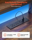 Vevor Headboard For Full Size Bed With Storage Shelf Led Light Charging Station