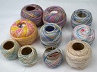 Multicolor Crochet   Tatting Thread Lot Coats   Clark Dmc Size 70 80 Vtg