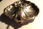 Vintage Art Deco Chrome Divided Serving Dish Bowl With Handle