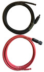Pair Black red Wires  Solar Panel Wire 8 Awg With 2 Connectors pt  Ul Listed