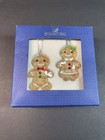 Swarovski Crystal Christmas Ornament 2017 Gingerbread Couple Set 5281766