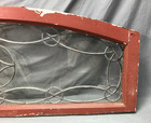 Antique Decorative Vtg Leaded Glass Door Top 21x57 Transom Window Old 1137-25b