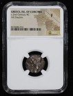 Greece  Island Of Corcyra Ar Drachm Greek Silver Coin 2nd Century Bc     Ngc F