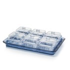 Elle Decor Acrylic Condiment Serving Tray Set With 6 Clear Bowls   Lids  Blue