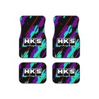 Retro Hks Jdm Car Mats Set Of 4  For 90 s Hks Fans  Custom Floor Liners