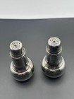 Salt Pepper Shakers Silverplate Set 2 Heavy Base 4 5 vintage Mid Century