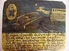 Vtg Hp Mexican Tin Retablo San Charbel Saves Man From La Llorona In 1915