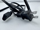 Risheng E328760  2 Prong Power Cord Rs-02  7a 125v Square Round Plug - Black