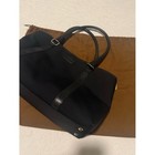 Gucci Black Canvas Duffel Bag With Leather Trim