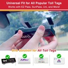 Universal Toll Pass Holder For Sunpass Pro Uni Pass Rectangular Ez Pass - 8 D   
