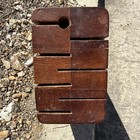 Vintage Dansk 7 Slot Teak Wood Knife Block Mid Century Modern Style - Nice