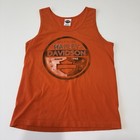 Vintage 2004 Harley-davidson Orange Tank-top Men   s Medium Macon Georgia Y2k