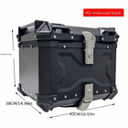 45l Motorcycle Top Case Made Of Thick Aluminum Alloy  A Sturdy Hard Luggage Box
