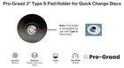 Type S Quick Change Pad Holder 3   1 4  Shank  1 Pack 3 Inch