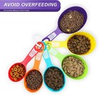 Petfactors 6 Pcs Pet Food Scoop Plastic Measuring Cups For Dog Cat Bird Food