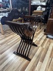19th Century Walnut Griffons Dogs Savonarola Chair With Carved Face Incredible 