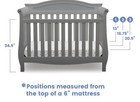 Lancaster 4-in-1 Convertible Baby Crib -gray- By Delta Children   Serta Mattress