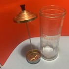 Vtg Barber s Salon Glass Barbicide Disinfectant Germicide Comb Jar King Research