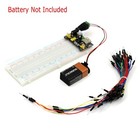 Mb-102 830 Point Breadboard   3 3v 5v Power Supply   65 Jumpers   Battery Cable