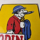 Vintage Tobacco Porcelain Sign - Odin Cigars Gas Service Cigarette Pump Sign