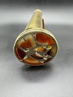 Vintage Brass Kaleidoscope Signed    alverlis    Stained Glass Wheel 12    Display