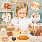 Wooden Bakery Playset Food Toys  Kids Pretend Play Food Baking Set Kitchen Ac   