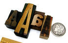 4 Vintage Mixed Font Letterpress Wood Type A s  Beautiful Patina 