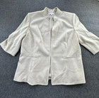 Preston   York Blazer Women s 18 Beige 3 4 Sleeve Jacket Business Career