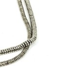 2 Strands Silver Ethiopian Heishi Beads