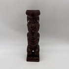 Moana Maori Wood Carving Tiki Rotorua  New Zealand Rangatira Vintage  10 5 