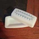 Vintage Pyrex Butter Dish Snowflake Garland With Lid Blue Snowflake
