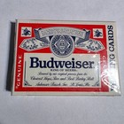 Vtg Budweiser Playing Cards King Of Beers Plastic Coated New Sealed Made In Usa