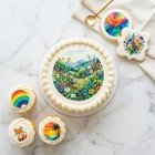 Create Your Custom Birthday Cake   Edible 2d Fondant Cake Cupcake Topper     