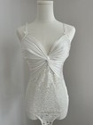 La Perla Documented Vintage Elegant White Bridal Lace Bodysuit