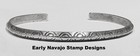 Old Pawn 1930s Navajo Handmade   Hand Tooled 925 Silver Cuff Bracelet 6 1 2 