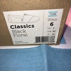 Toms Classics Black Floral Canvas Slip On Shoes Soft Comfortable Sz 6 New Vegan
