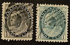 Travelstamps  1898 Canada Stamps Scott  74-75 1 2c   1c Queen Victoria Used