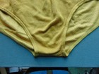 Vintage 50s 60s Men s Nylon Stretch Gold  Swim Brief  Swimsuit Size 28 38 Jc Pen