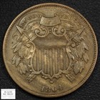 1864 Small Motto Copper Two Cent Piece 2c