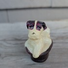 Vintage Celluloid Fox Terrier Pups  dogs In A Basket  Sewing Tape Measure