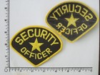 1 Set Of 2 Security Officer Patches - Brand New dark Brown