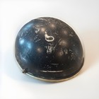 Vintage 1940 s-50 s Half Motorcycle Helmet  Black W golden Metal Trim