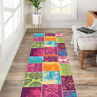 Custom Size Stair Hallway Runner Rug Rubber Back Non Slip Multicolor Patchwork