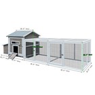 118    Large Chicken Coop W  Run   wooden Hutch Poultry Cage Hen House W nesting