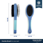 Akc Pet Grooming Brush For Dogs And Cats - 2-in-1 Deshedding And Detangling Brus