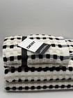 4 Piece Dkny Textured Towel Set Cream Tan Black 2 Bath Towel   2 Hand Towel