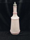 Antique Whitall Tatum Co  Milk Glass Tonic Barber Bottle Handpainted   9 5   